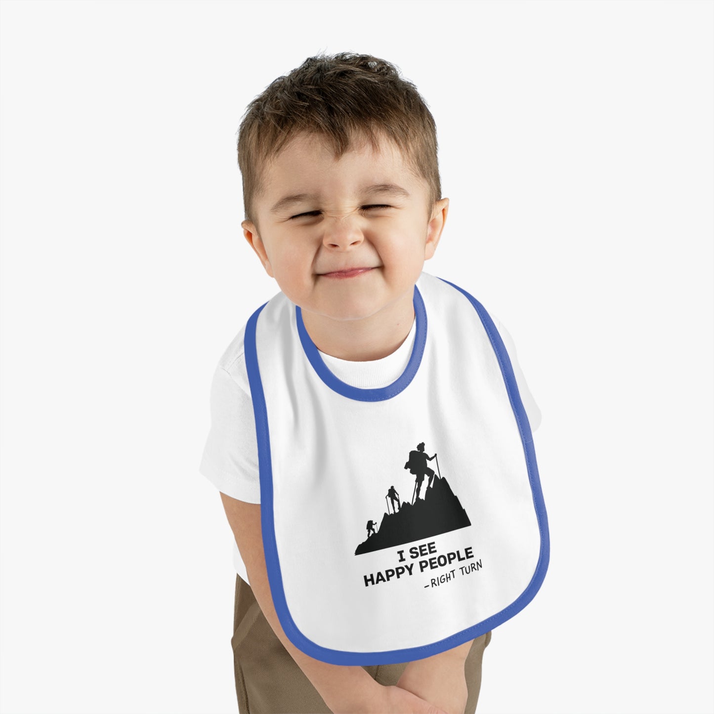 Happy People Baby Contrast Trim Jersey Bib