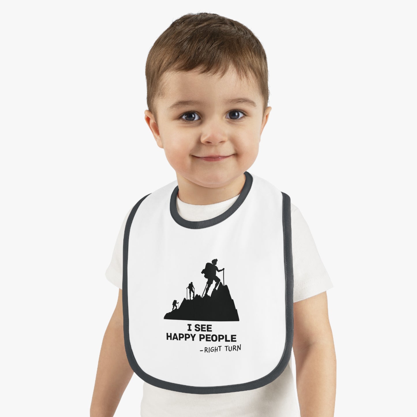 Happy People Baby Contrast Trim Jersey Bib