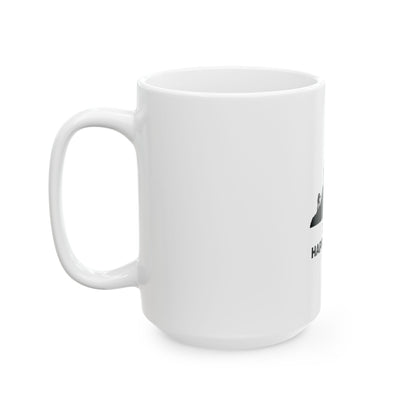 Happy Ppl White Ceramic Mug, (11oz, 15oz)