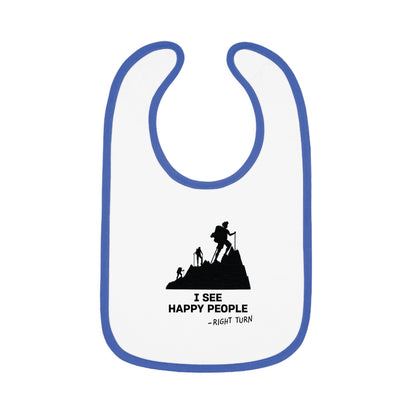Happy People Baby Contrast Trim Jersey Bib
