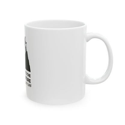 Slow Down White Ceramic Mug, (11oz, 15oz)