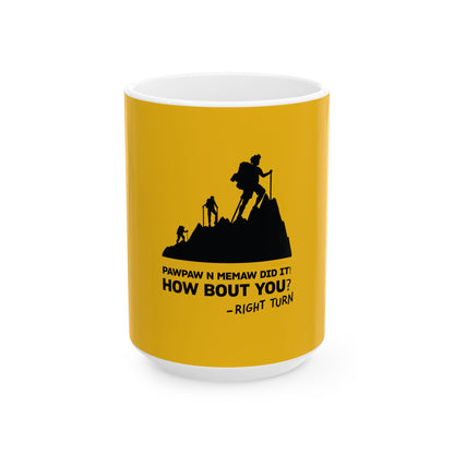 PawPaw Yellow Ceramic Mug, (11oz, 15oz)