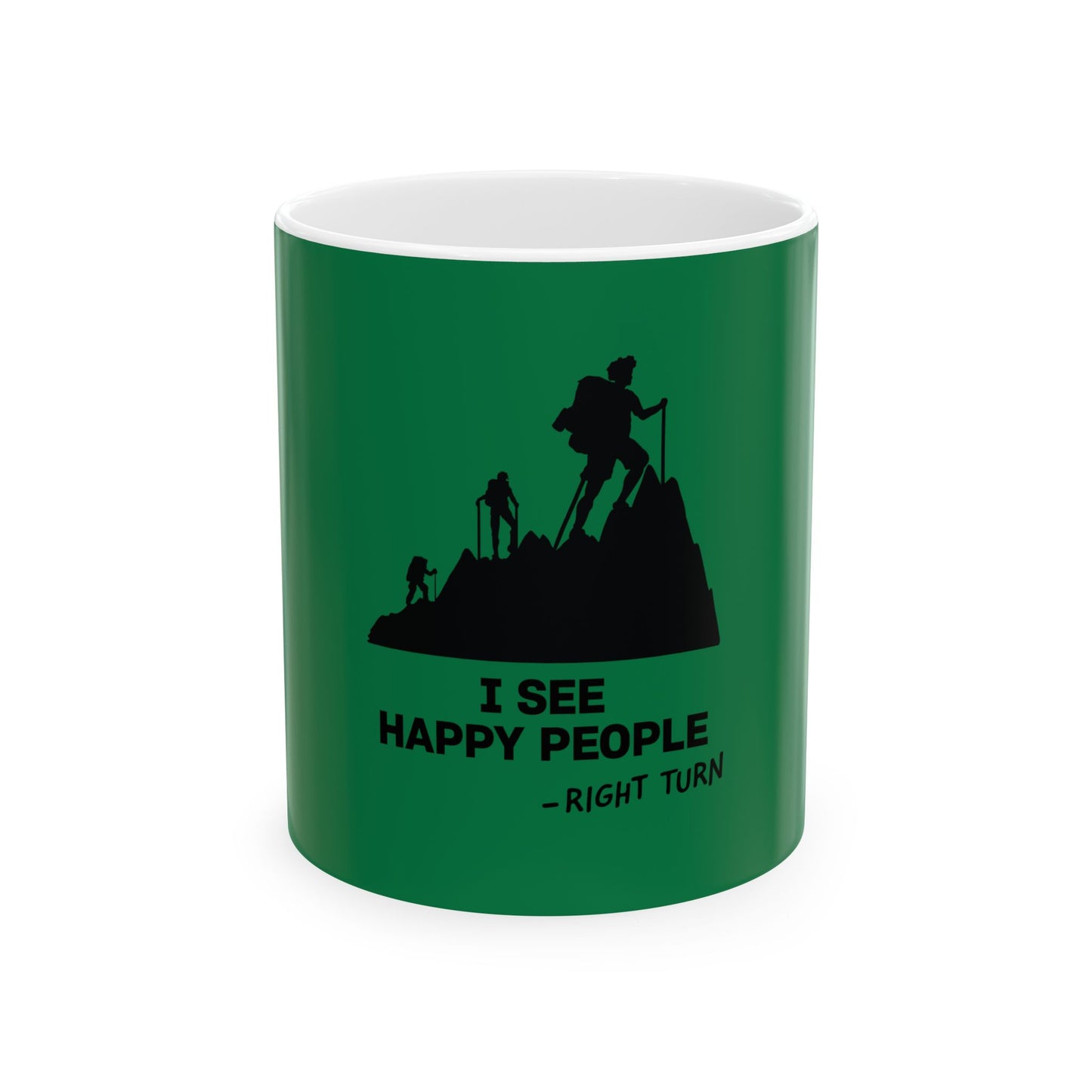 Happy Ppl Green Ceramic Mug, (11oz, 15oz)