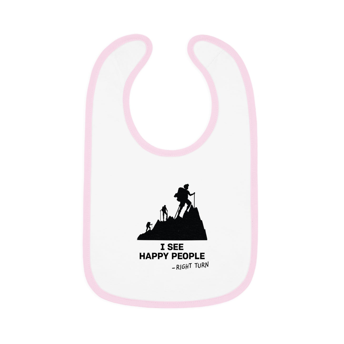 Happy People Baby Contrast Trim Jersey Bib