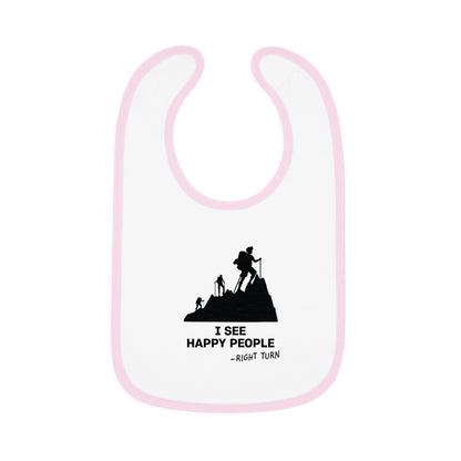 Happy People Baby Contrast Trim Jersey Bib