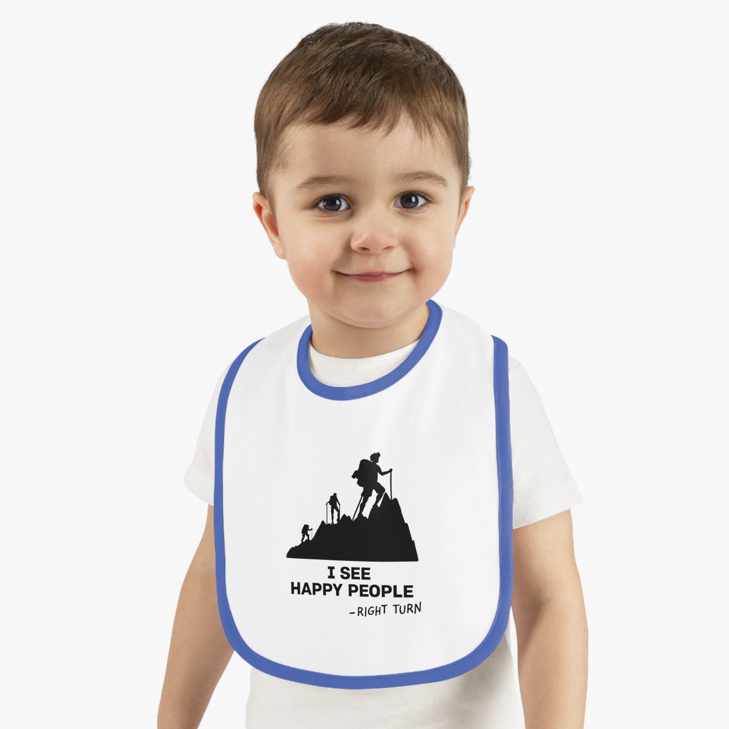 Happy People Baby Contrast Trim Jersey Bib