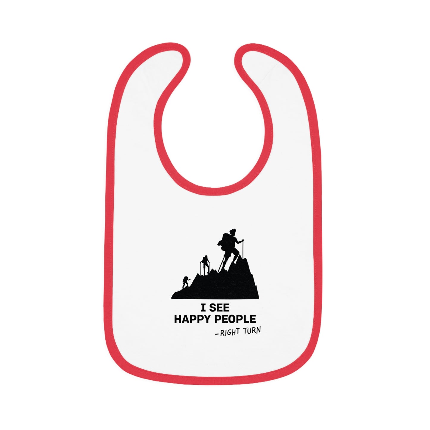 Happy People Baby Contrast Trim Jersey Bib