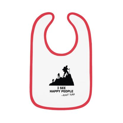 Happy People Baby Contrast Trim Jersey Bib