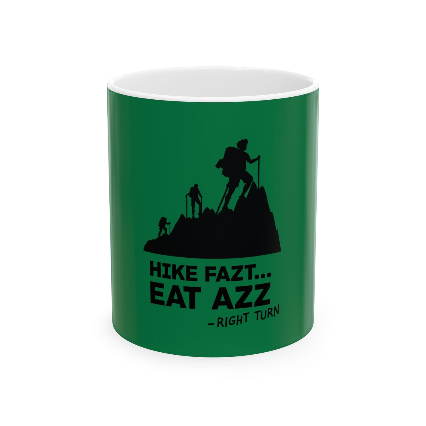 Hike Fazt Green Ceramic Mug, (11oz, 15oz)