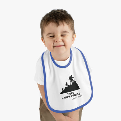 Happy People Baby Contrast Trim Jersey Bib