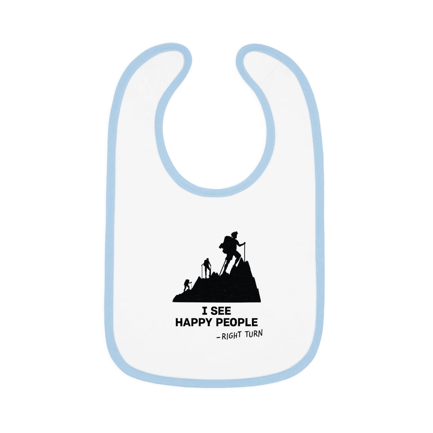 Happy People Baby Contrast Trim Jersey Bib