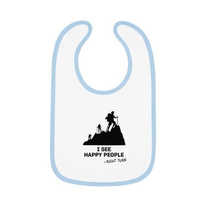Happy People Baby Contrast Trim Jersey Bib