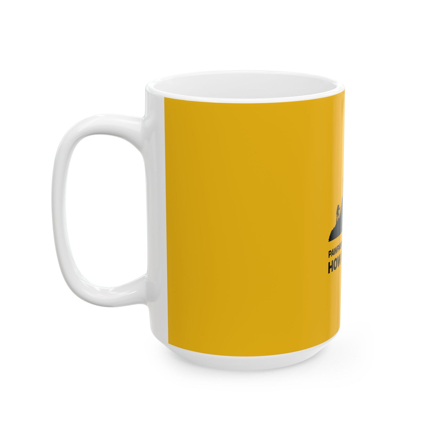 PawPaw Yellow Ceramic Mug, (11oz, 15oz)