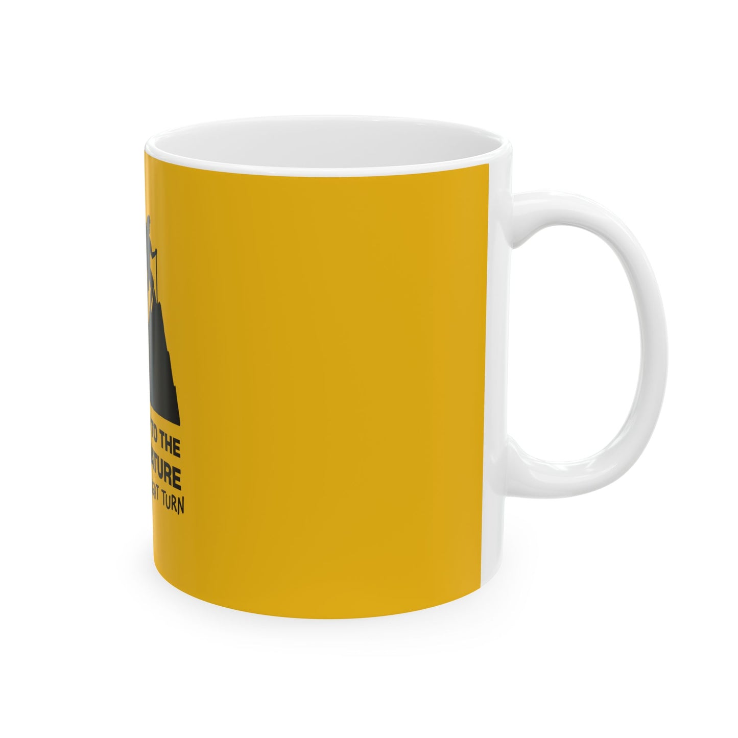 Slow Down Yellow Ceramic Mug, (11oz, 15oz)
