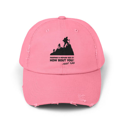 PawPaw N Memaw Did it Adult Unisex Distressed Cap