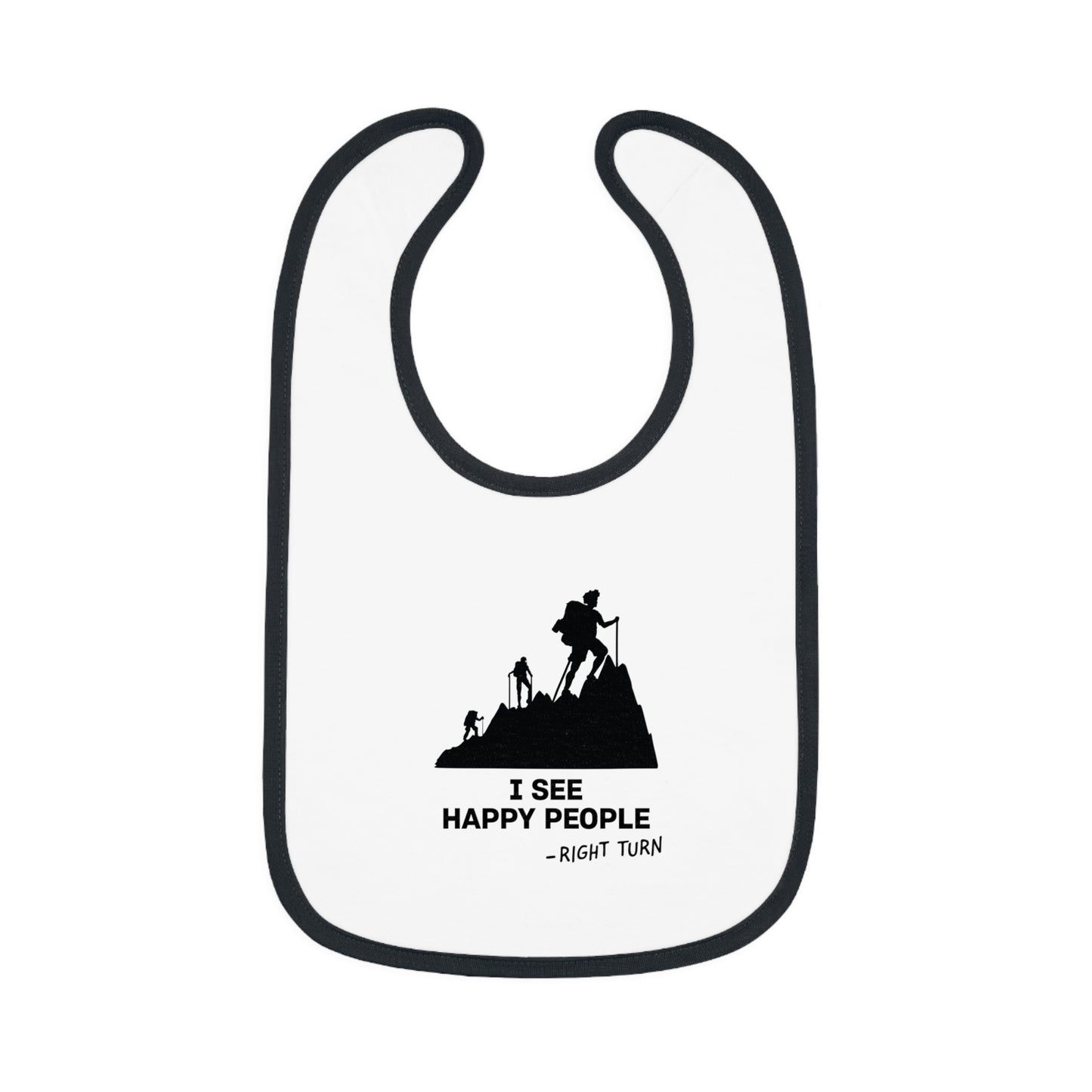 Happy People Baby Contrast Trim Jersey Bib