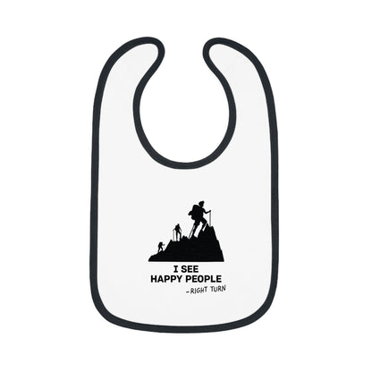 Happy People Baby Contrast Trim Jersey Bib