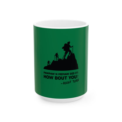 PawPaw Green Ceramic Mug, (11oz, 15oz)
