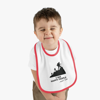 Happy People Baby Contrast Trim Jersey Bib