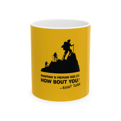 PawPaw Yellow Ceramic Mug, (11oz, 15oz)